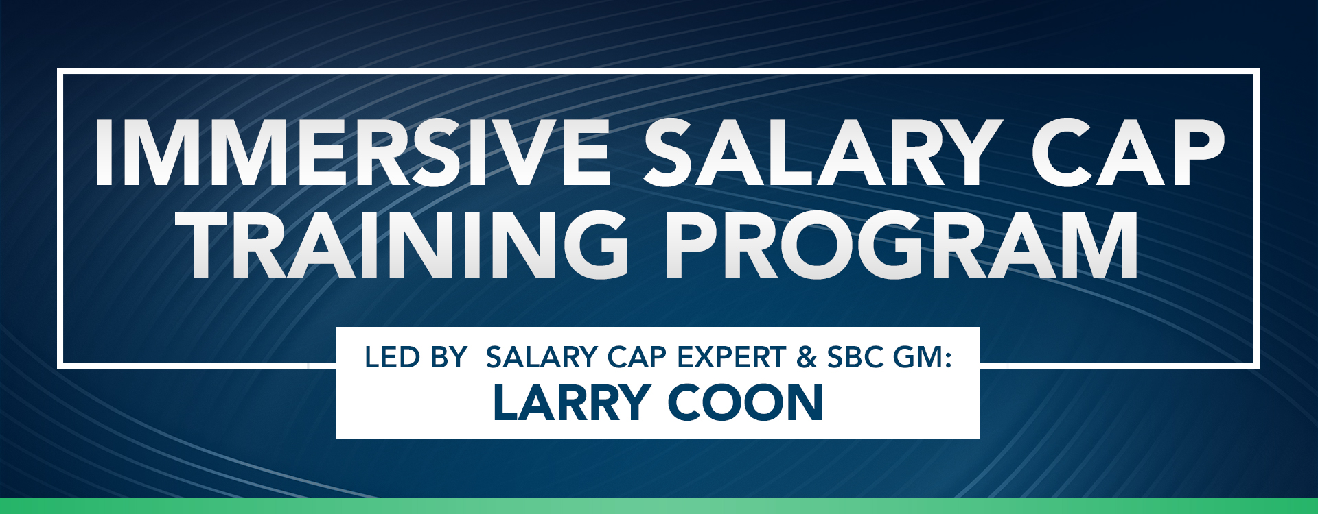 Immersive Salary Cap Training Program Sports Business Classroom